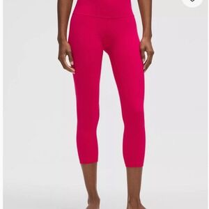Lululemon Leggings Align High-Rise Crop 23" Pink Raspberry Women's Sz 6 Yoga Gym